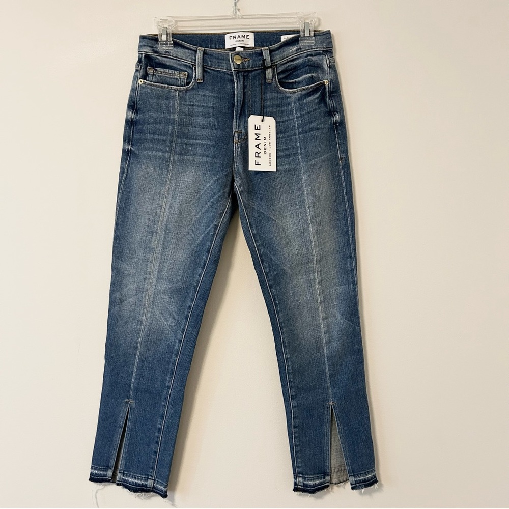 Frame Le Nouveau Straight Split Hem Jeans